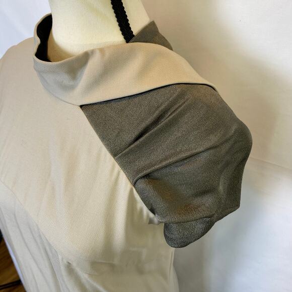 Narciso Rodriguez Women's Original Sample Mini Dress Mock Neck Sheath Wrap Zip - Picture 3 of 15